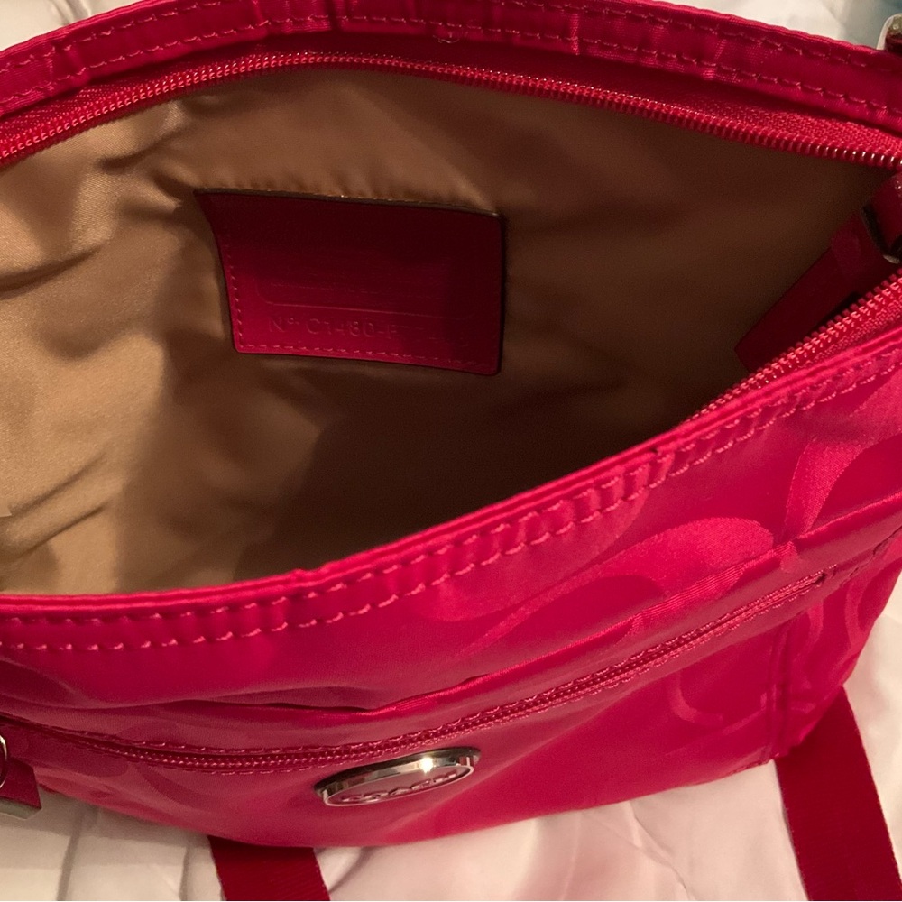 Coach Signature Nylon Crossbody Bag - Picture 2 of 3